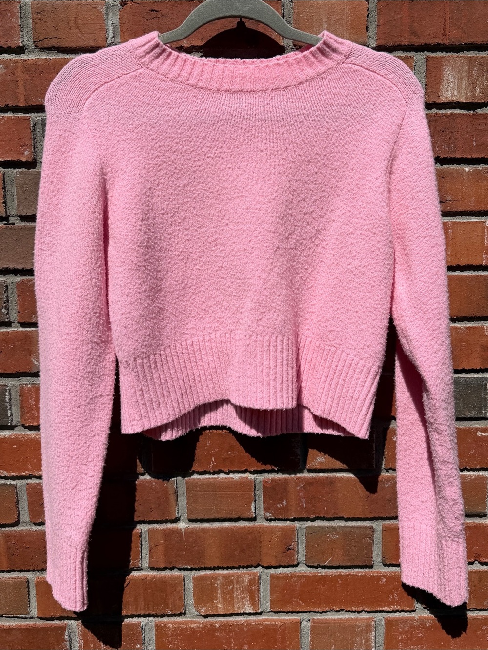 Universal Threads Women's Cozy Cropped Pink Sweater